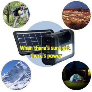 Venkovní 12W solární osvětlovací systém pro nabíjení telefonu Mini solární energetický systém s usb 5V