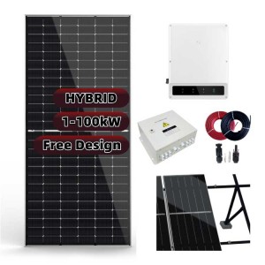 Mutian Hybrid Grid 5kw 10kw 15kw 100kw Sistema de energia solar 15kw Kit de sistema de painel solar para venda