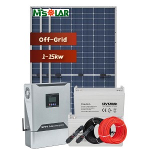 3KW 5KW 8KW 10KW Kodin aurinkoenergiajärjestelmä Katolle asennettava aurinkoenergian tuotantojärjestelmä kotikäyttöön