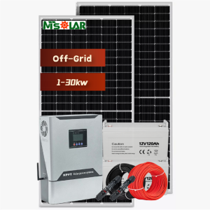 30KW off grid מערכת אנרגיה סולארית מערכת אחסון חשמל מחולל חשמל סולארי