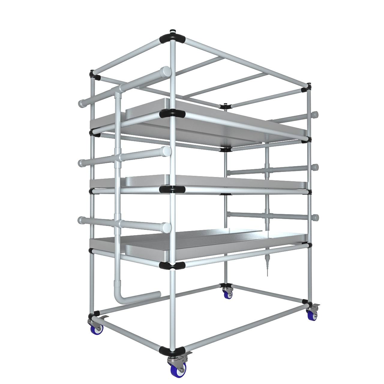 vertical racking with grow tray (1)
