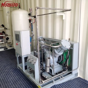 NUZHUO 3 ~ 60 M3 / H 150Bar 200 Bar High Pressure Oxygen Gas Booster Compressor ho an'ny fitsaboana