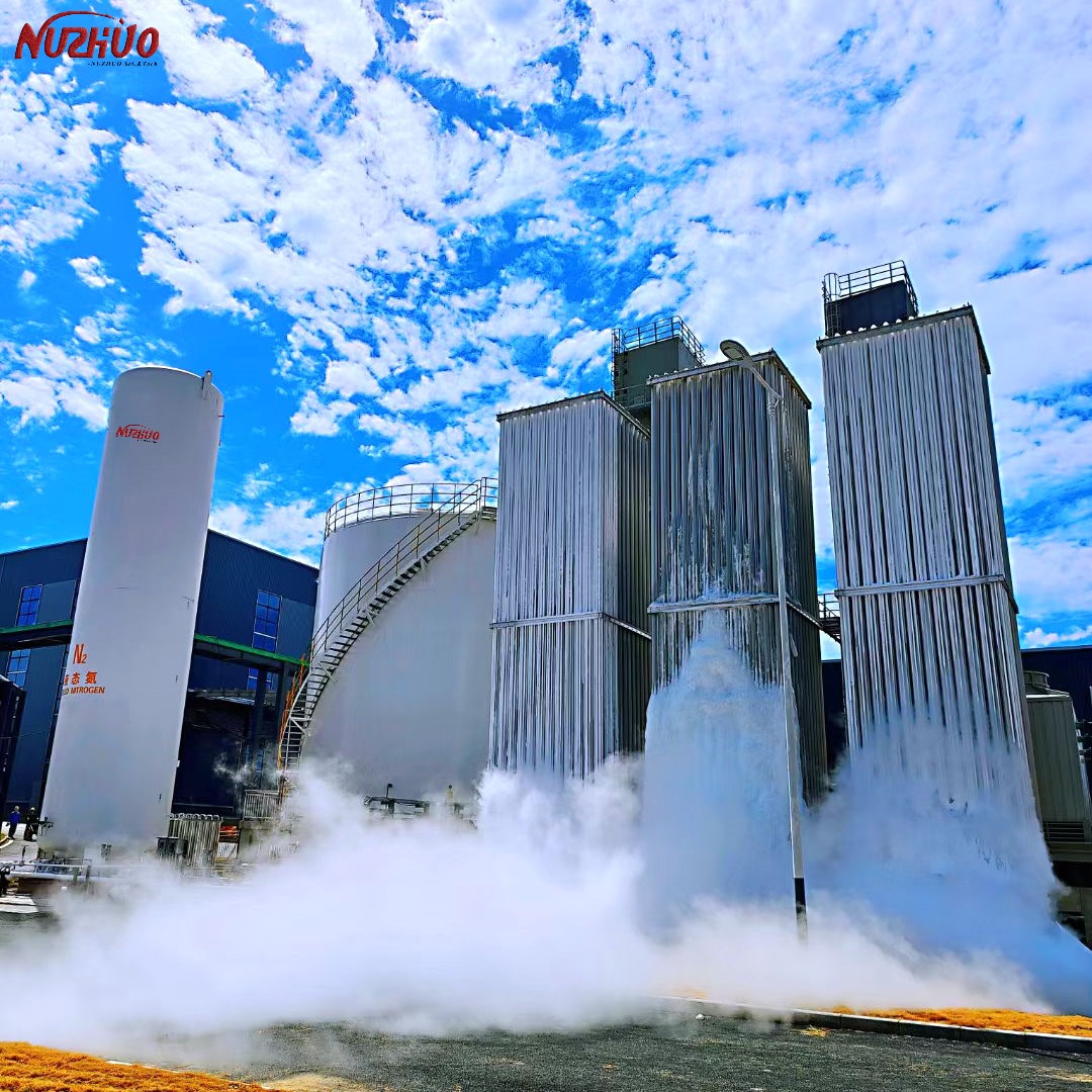 NUZHUO इंडस्ट्रियल क्रायोजेनिक एअर सेपरेशन प्लांट आर्गॉन गॅस 99.99 जनरेटर लहान लिक्विड ऑक्सिजन नायट्रोजन मशीन