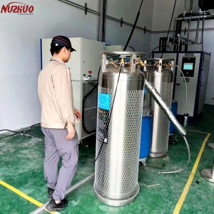NUZHUO High Purity Cryogenic Liquid Nitrogen Generator Sakafo kely Nitrogen Gas Plants 20L/h