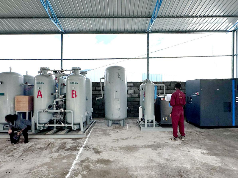 The NUZHUO oxygen generator is operating stably in Ethiopia, producing 75 m³/h oxygen per day for medical use.