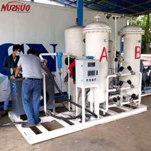 NUZHUO Oxygen Plant PSA Oxygen Generator miaraka amin'ny fahafahan'ny 25Nm3 / H 150 Bar Pressure Filling Cylinder
