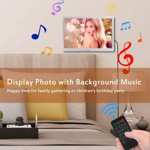 12 Inch Metal Digital Photo Frame For Photo and Video Player 1280*800 Resolution Electronic Calendar Picture Frame with remote control