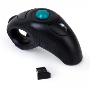 2.4G Wireless Air Mouse Handheld Trackball Mouse USB Port Thumb Controlled Handheld Trackball Mouse