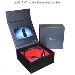 China wholesale Video Mailer - Audi headphone presention Customized 5inch 7inch Advertising Propaganda Video Gift Packaging Box – Idealway