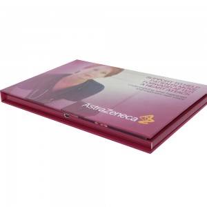 Astrazeneca 7inch hardcover Touch screen video business brochure with business card pocket