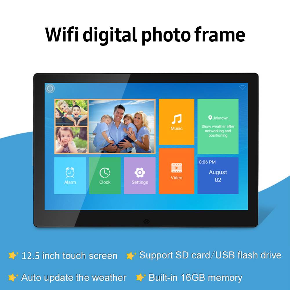 Hot-selling Best Digital Photo Frame Uk - 12.5inch WiFi Digital Cloud Album cloud photo frame IPS Screen send photos from mobile support to control remotely  – Idealway