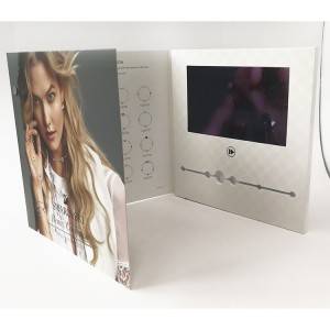 LCD screen video brochure photo jewelry necklace packaging gift greeting card