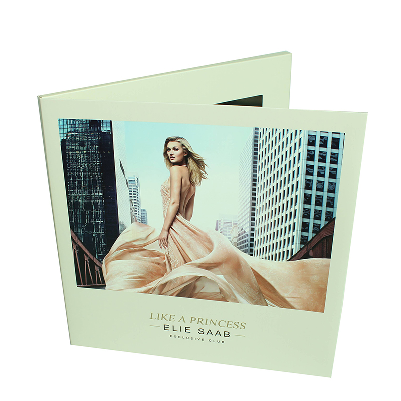 Bottom price Custom Video Brochures - Elie Saab 7 inch lcd tft screen video brochure catalog for greeting gift invitation business card marketing – Idealway