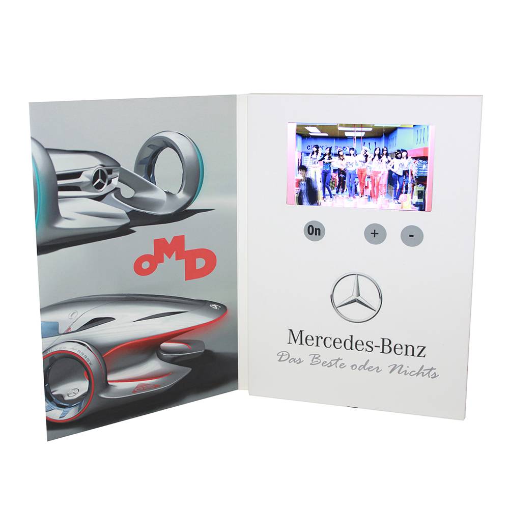 OEM/ODM Supplier Real Estate Video Brochure - Mercedes Benz Car Video Brochure&Card ,LCD Screen Card,A4 Customize Printing for Car Promotion – Idealway