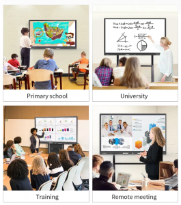 Moveable conference Education 65 75 86 98 inch all in one touch screen digital whiteboard smart interactive blackboard lcd led multi function smart board interactive display panel