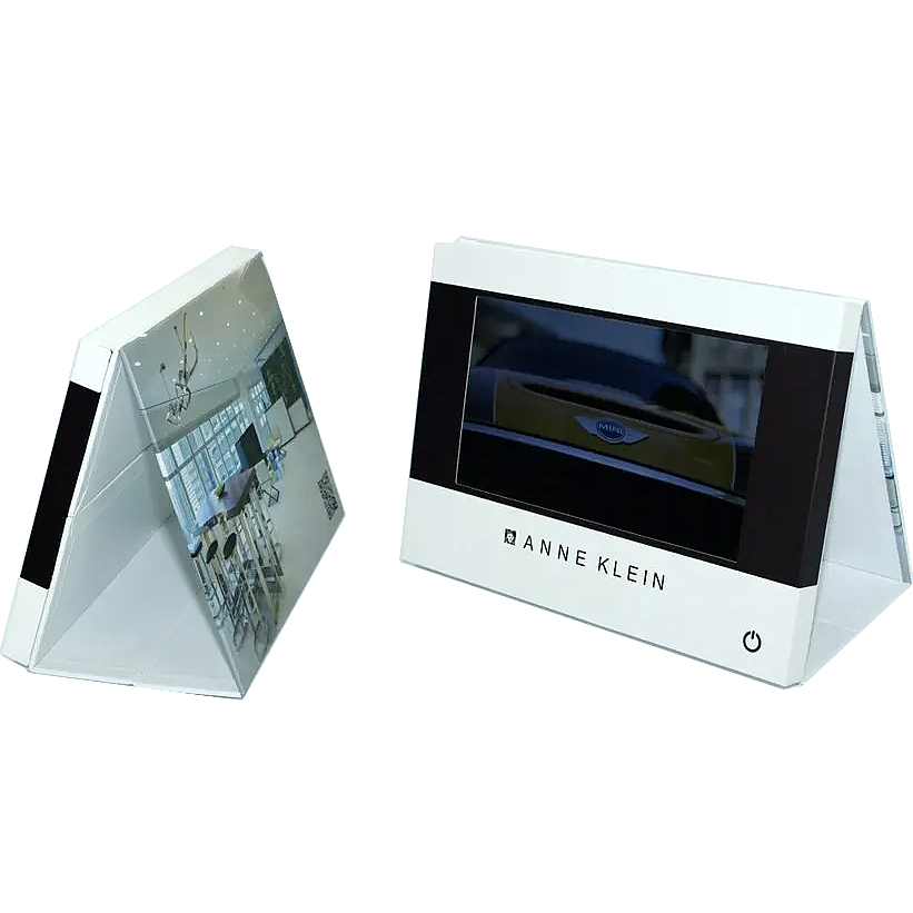 Factory Supply Bespoke Video Brochures - ANNE KLEIN paper  7 inch video brochure display stand  – Idealway