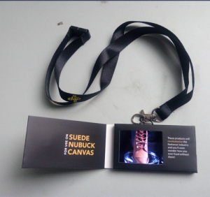 Wearable attractive Video Play Lcd Business Card Exhibitor Conference Meeting Media Display Picture Video Greeting Clip