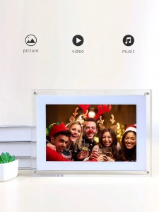 10 inch acrylic digital video frame Album nft art battery operated Wall Mount advertising Sign Holder digital poster frame