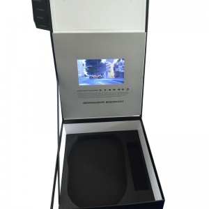 ढक्कन कैप 7 इंच उपहार पैकेजिंग एलसीडी वीडियो ब्रोशर मोल्ड वीडियो बिजनेस उपहार बॉक्स