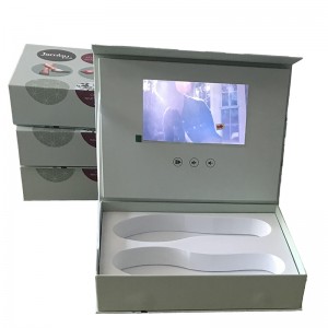 Jambu जूता कस्टम प्रिन्टिङ प्रमोशनल 7 इन्च भिडियो ब्रोशर Lcd भिडियो उपहार बक्स