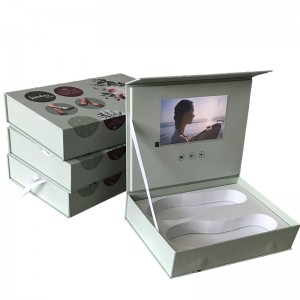 ジャンブー靴カスタム印刷プロモーション 7 インチ ビデオ パンフレット液晶ビデオ ギフト ボックス