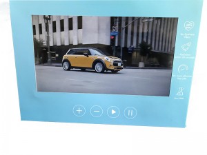 ZEISS stand Calendar Shape Video Brochure For Video Advertising, 7″ LCD Video Calendar
