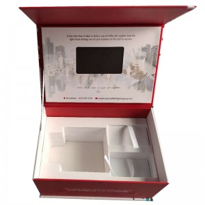 სახურავები 7 დიუმიანი სასაჩუქრე შეფუთვა LCD ვიდეო ბროშურა ყალიბის ვიდეო ბიზნეს საჩუქრის ყუთი