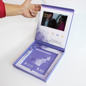 Standable Lcd Screen Video Folder Video Greeting Cards for company intruction