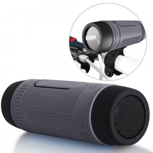 3 in 1 Speaker Nirkabel Bluetooth Olahraga Luar Ruangan Sepeda FM Radio LED Lampu Sepeda Lampu Naik Musik Loudspeaker Sound System