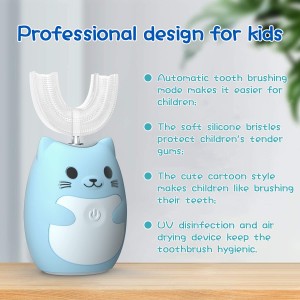 Çocuk Elektrikli Diş Fırçası U Şekilli Tembel Sonic Diş Fırçası Şarj Sterilizasyonu Ve Antibakteriyel Akıllı Diş Fırçası 2-12