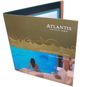 5 Inch Soft Cover Fancy pack Video Brochure I-customize ang Printing Paper Card para sa Advertising
