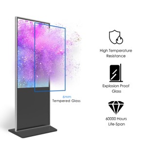 LCD Digital Signage And Display 32/43/49/55 Zoll Floor Standing Totem Multiple Split Screen