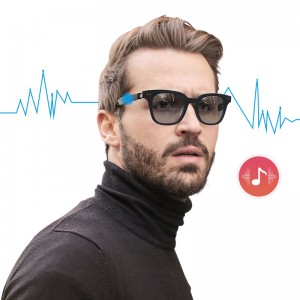 Gafas de sol sen fíos BT Call Audio Gafas de música Touch Smart Glasses con auriculares TWS de condución ósea