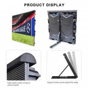 Οθόνη προβολής διαφήμισης LED ποδοσφαίρου καλαθοσφαίρισης εξωτερικού χώρου P5 960*960mm Περίμετρος σταδίου Προγραμματιζόμενη ψηφιακή σήμανση