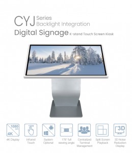 Tampilan Kios Digital Signage Panel Interaktif Hitam Kios 55 inci Monitor LCD Pusat Perbelanjaan Iklan Kios Layar Sentuh