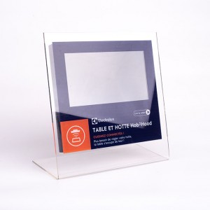 Fabréck personaliséiert Standable Acryl Digital Video Brochure Player Display Stand mat LCD Bildschierm