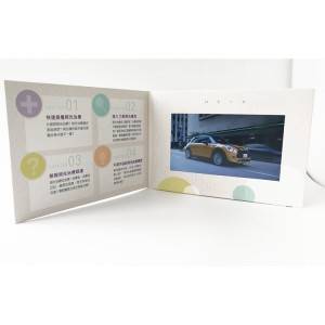Hard Cover Video Greeting Card player video 7 inch lcd brochure video greeting card with CMYK printing