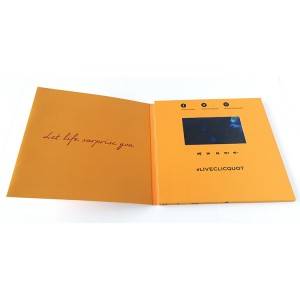 promotion luxury gift 4.3 inch LCD screen Custom Large Memory Video Business Card Video Brochure for Thanks Giving Day