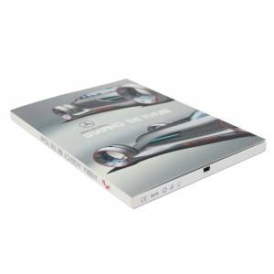 Folheto e cartão de vídeo do carro Mercedes Benz, cartão de tela LCD, impressão personalizada A4 para promoção de carros