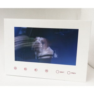 Soporte de exhibición de reproductor de folletos de vídeo digital acrílico standable personalizado de fábrica con pantalla lcd