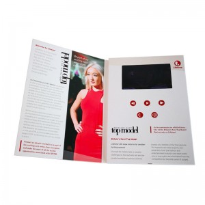 Доживотна OEM маркетингова промоционална цифрова видео карта за подарък E – Дизайн на брошура