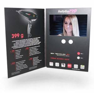 5-palcový mäkký obal Efektné balenie Video brožúra Prispôsobenie tlačovej papierovej karty pre reklamu