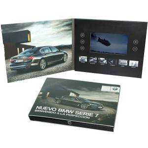 Advertising BMW Tsheb 7 nti LCD Video Daim Ntawv Qhia HD Screen Video Folder Greeting Card Durable Rau Kev Lag Luam