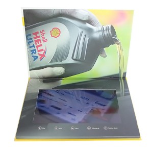 Shell Helix Ultra Pantalla LCD Ips de 10 polzades Fullet de vídeo de salutació Enviador de targetes de reproductor per a publicitat