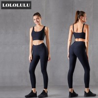 Ribbed High Impact Two Piece Yoga Suit Women