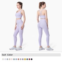 Women Workout Solid Color Yoga Set