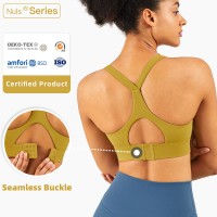 Hollow Out Back Sports Bra With Seamless Buckle