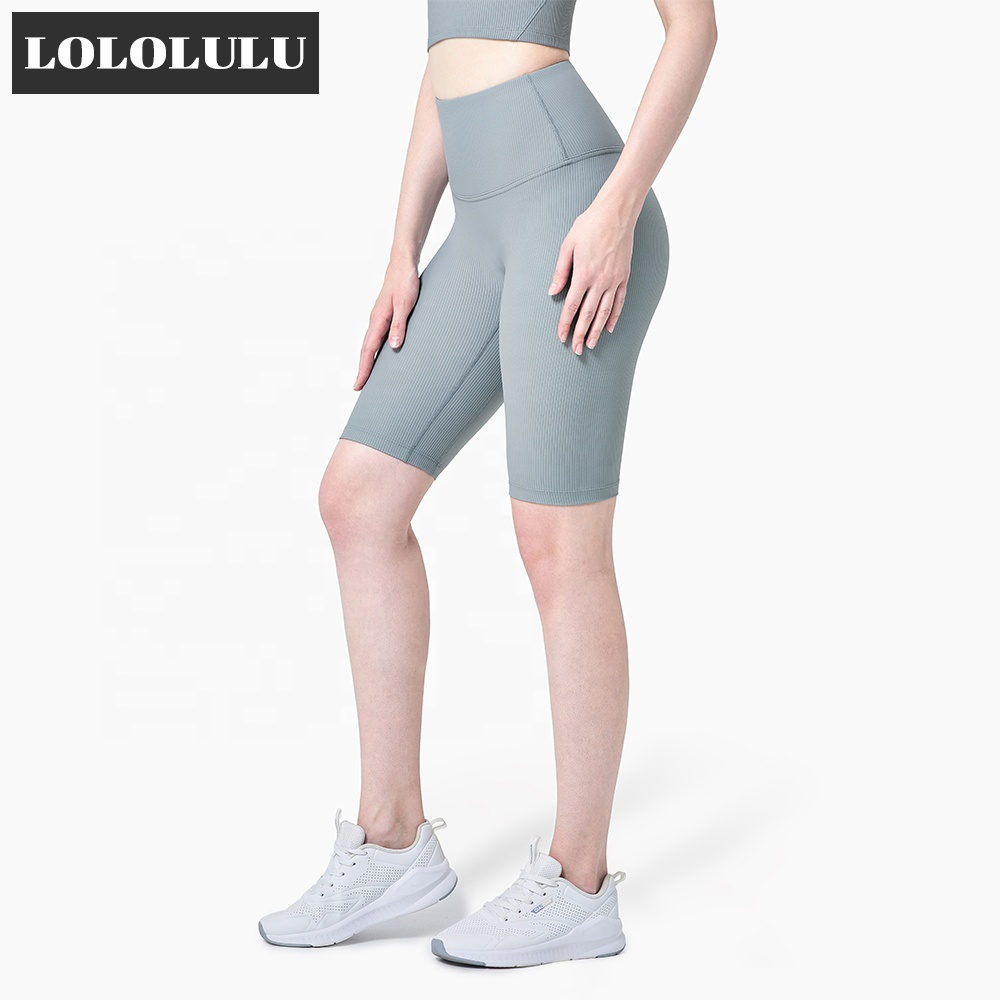 Women custom high waist biker sweat workout sports shorts gym sports tights shorts