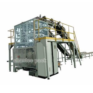 Fully Auto Small Sachets Into Big Open Mouth Woven Sacks Secondary Packaging Machine