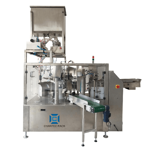 Rotary liquid spout doypack pouch filling packing machine Featured Image